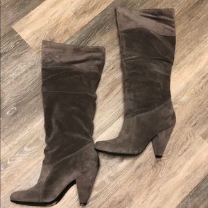Jessica Simpson Taupe Suede Boots, 9.5